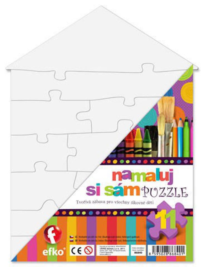Puzzle - Namaľuj si sám - Domček