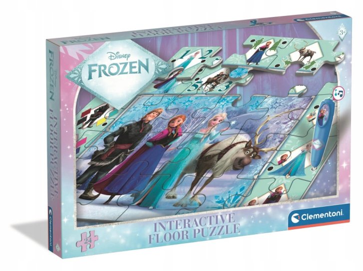 Ľadové kráľovstvo - Podlahové puzzle s interaktívnym perom