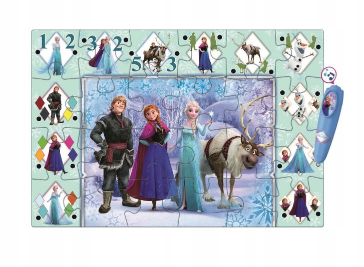 Ľadové kráľovstvo - Podlahové puzzle s interaktívnym perom