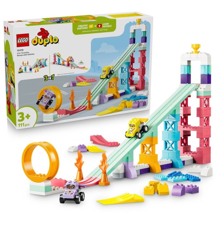 10478 Lego Duplo - Kreatívne rampy s vozidlami 3 v 1