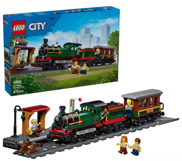 60511 Lego City - Vintage parný vlak
