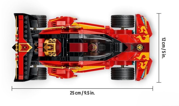 71867 Lego Ninjago - Kaiovo červené superauto: 15 rokov Ninjago