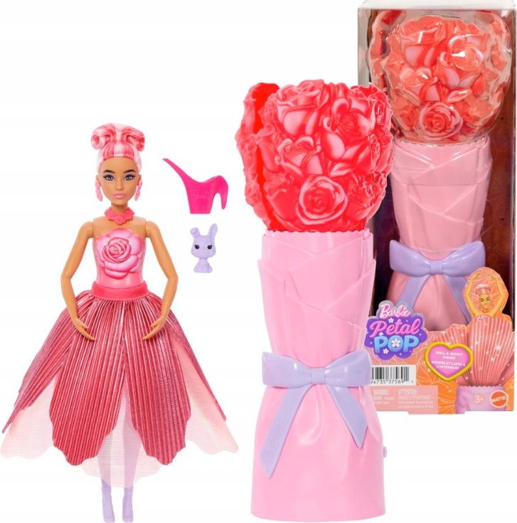 Barbie Petal POP - Kvetinové prekvapenie Ruža