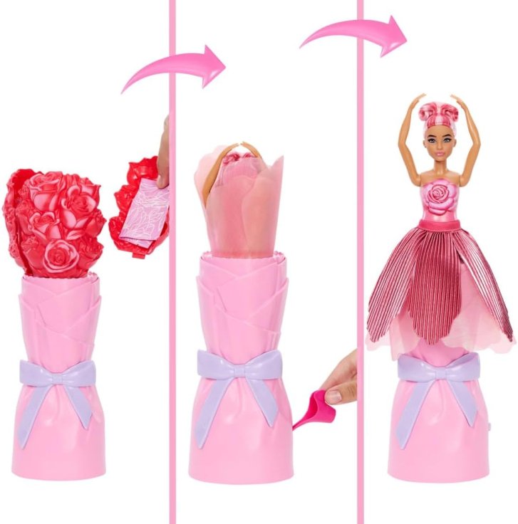 Barbie Petal POP - Kvetinové prekvapenie Ruža