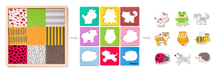 Woody - Drevené puzzle so zvieratkami