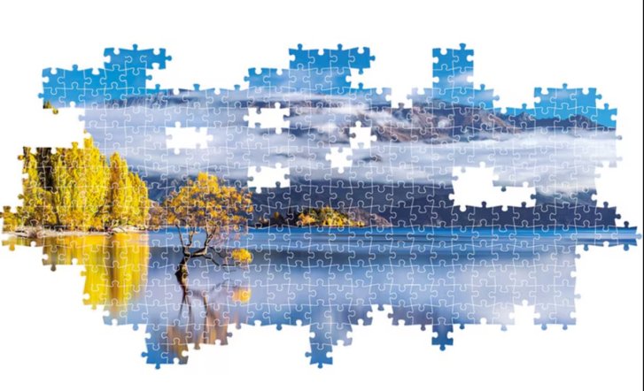 Puzzle 1000 - Zlaté odrazy jazera Wanaka