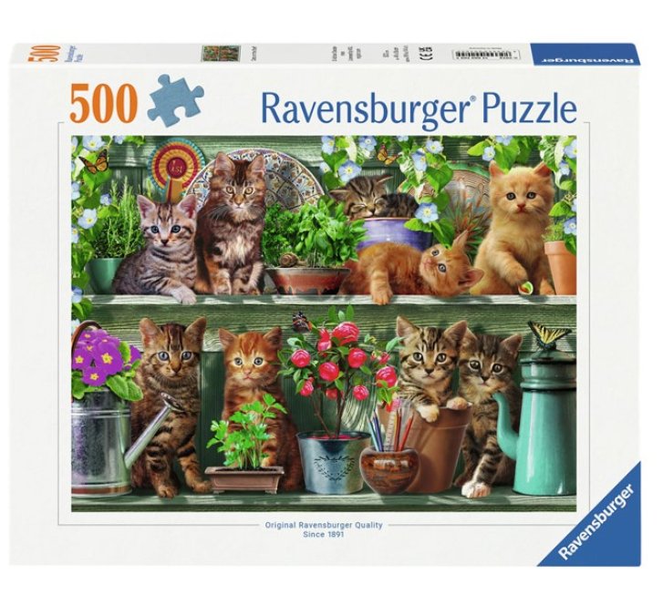 Puzzle 500 – Mačky na poličke