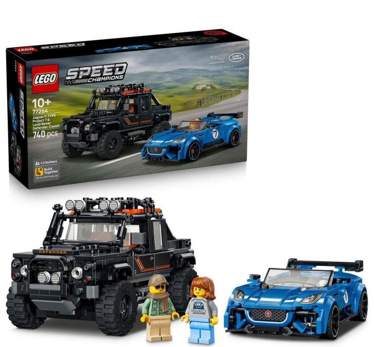 77264 Lego Speed Champions - Jaguar Project 7 a Land Rover Defender