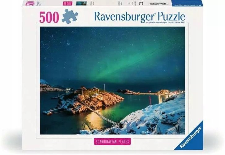 Puzzle 500 –  Polárna žiara Tromso, Nórsko