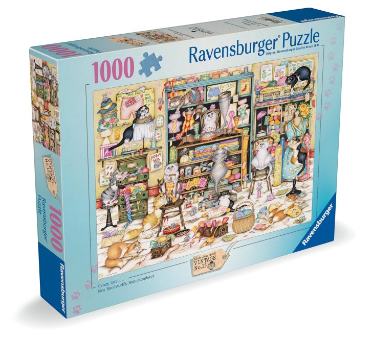 Puzzle 1000 - Mačacia šijacia dielňa