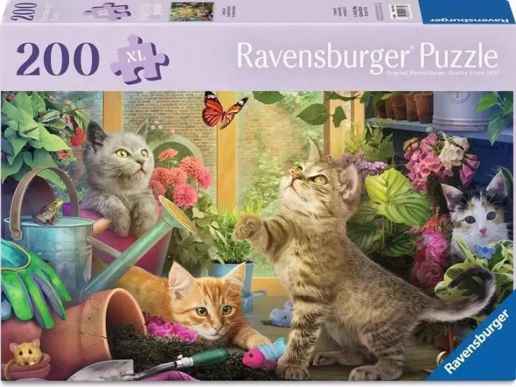 Puzzle 200 –  Hravé mačky