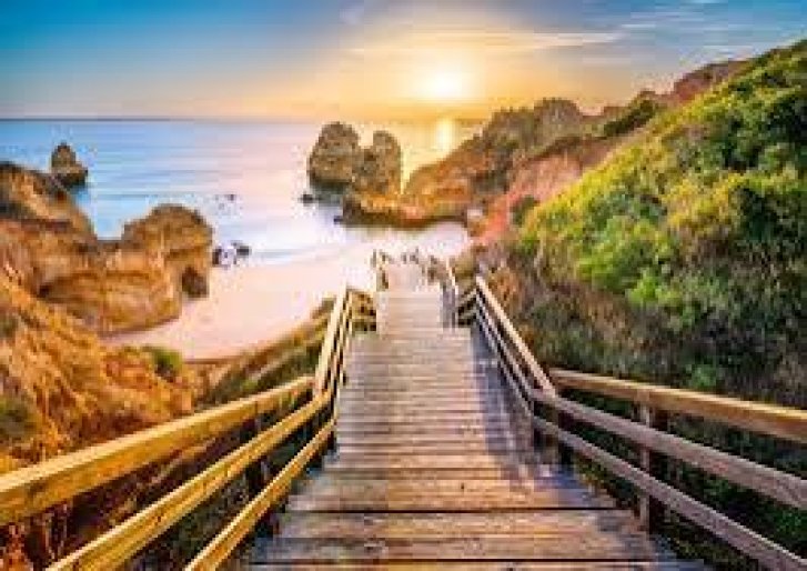 Puzzle 1000 – Schody na pláž Camilo, Algarve