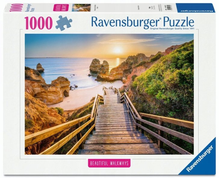 Puzzle 1000 – Schody na pláž Camilo, Algarve
