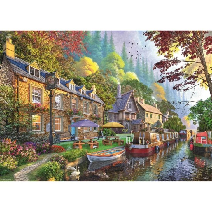 Puzzle 1000 - Ulička pri kanáli