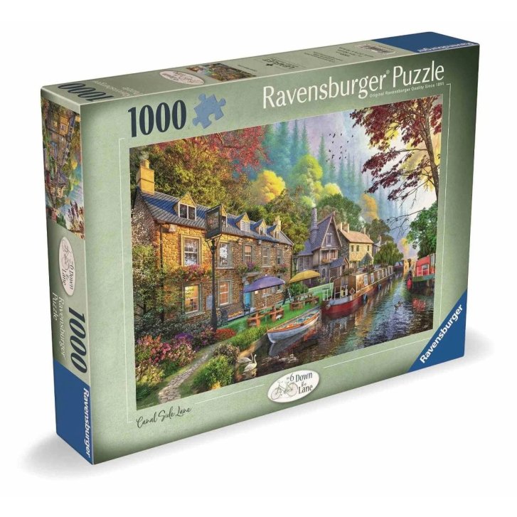 Puzzle 1000 - Ulička pri kanáli