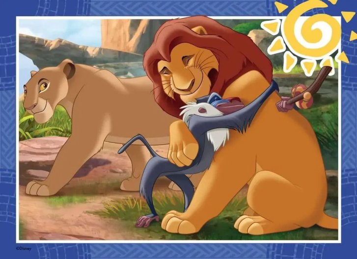 Puzzle 4x42 - Disney: Leví kráľ