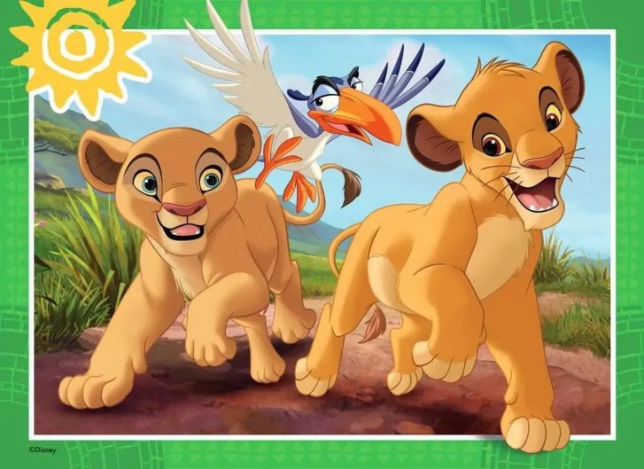 Puzzle 4x42 - Disney: Leví kráľ