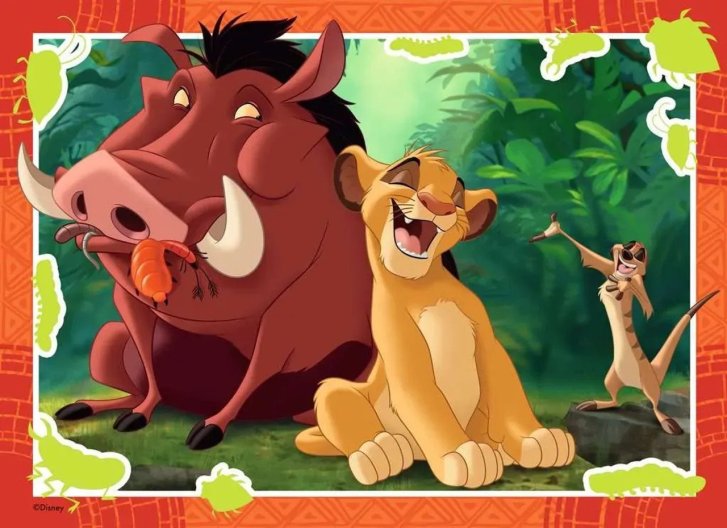 Puzzle 4x42 - Disney: Leví kráľ