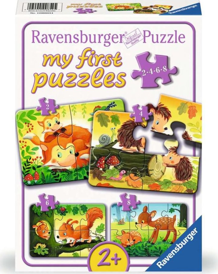Moje prvé puzzle 4v1 - Lesné zvieratká