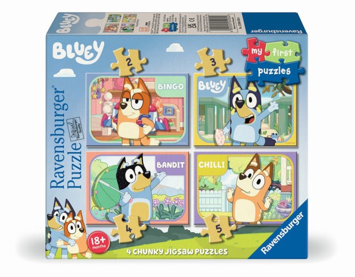 Moje prvé puzzle 4v1 - Bluey