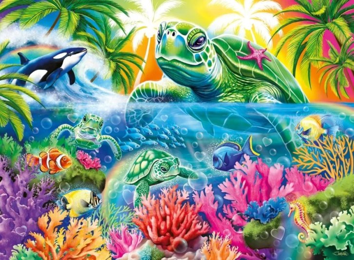 Puzzle 300 XXL - Morské poklady