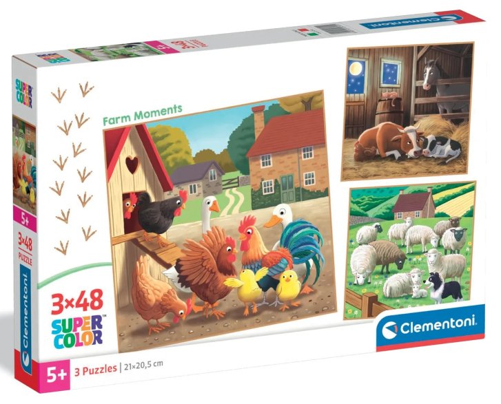 Puzzle 3x48 - Zvieratá na farme