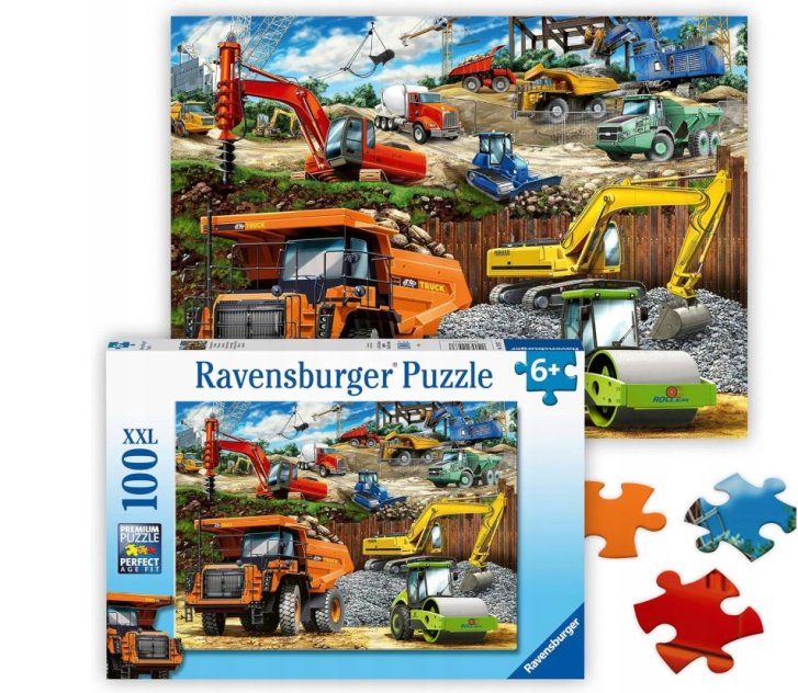 Puzzle 100 XXL – Pracovné vozidlá