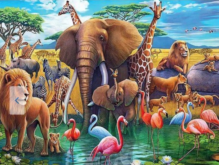 Puzzle 200 XXL – Zvieratá v Afrike