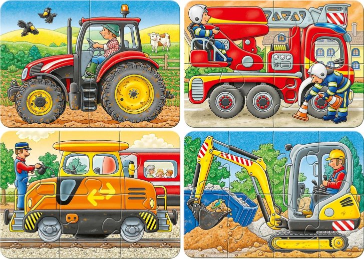 Moje prvé puzzle 4v1 – Dopravné prostriedky