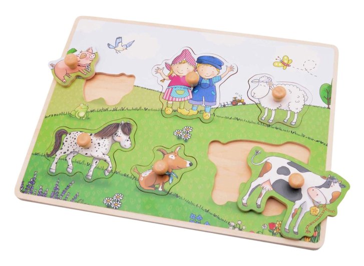 Drevené puzzle – Farma