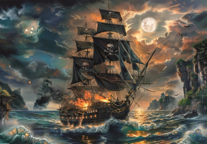 Puzzle 300 –  Piráti z prekliatych morí