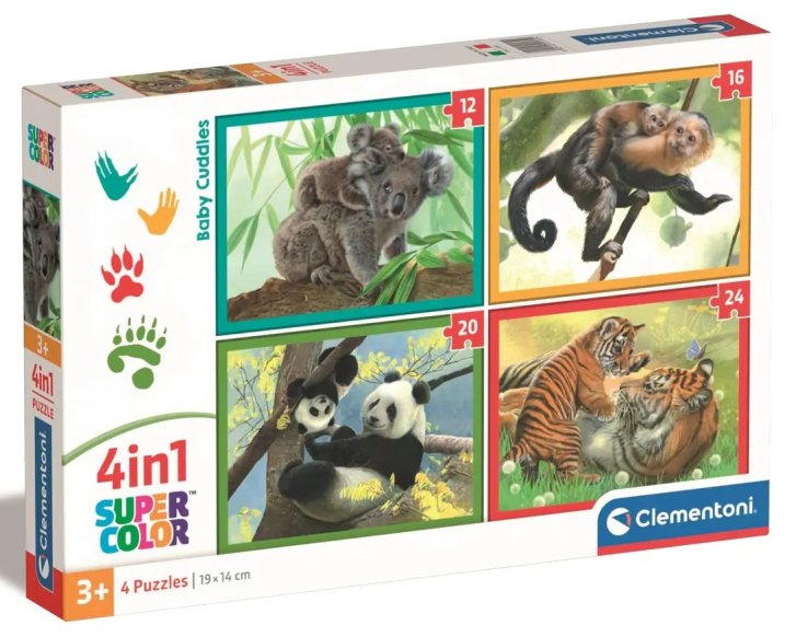 Puzzle 4v1 - Roztomilé mláďatá