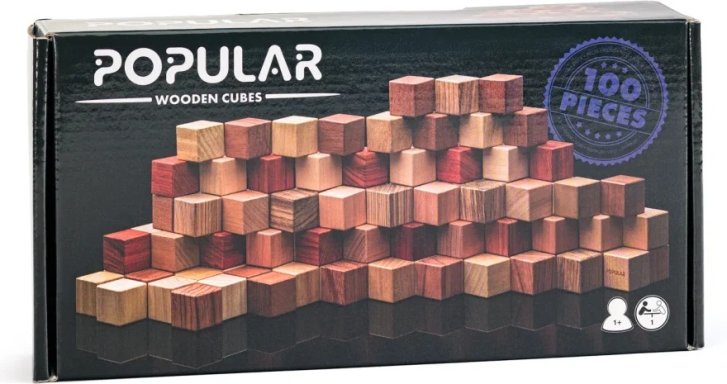 Popular - Drevené kocky 100 ks