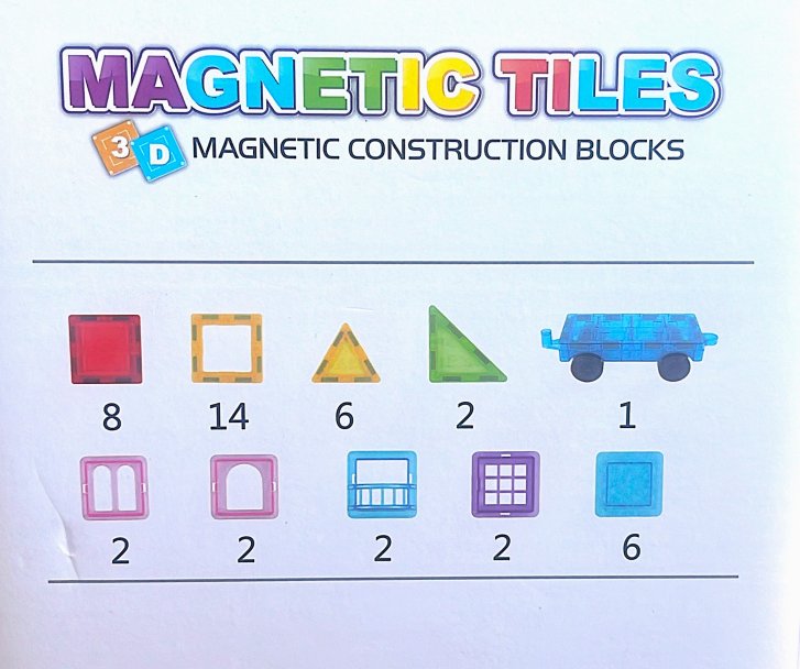 Magnetická stavebnica – 45 ks