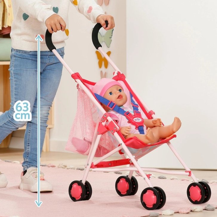 Baby Born - Golfový kočík so sieťkou – ružový