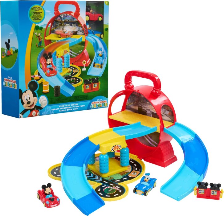 Disney Jr. Mickey Mouse - Prenosná garáž s autíčkami