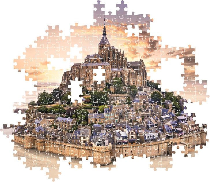 Puzzle 1500 - Mont Saint-Michel pri východe slnka