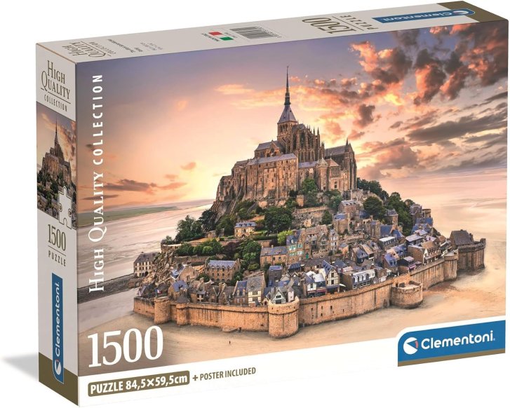Puzzle 1500 - Mont Saint-Michel pri východe slnka