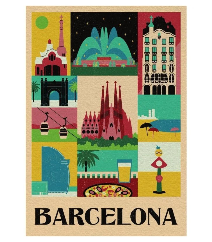 Puzzle 1000 - Štýl v meste Barcelona