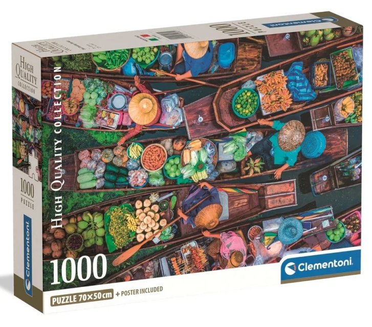 Puzzle 1000 - Thajský plávajúci trh