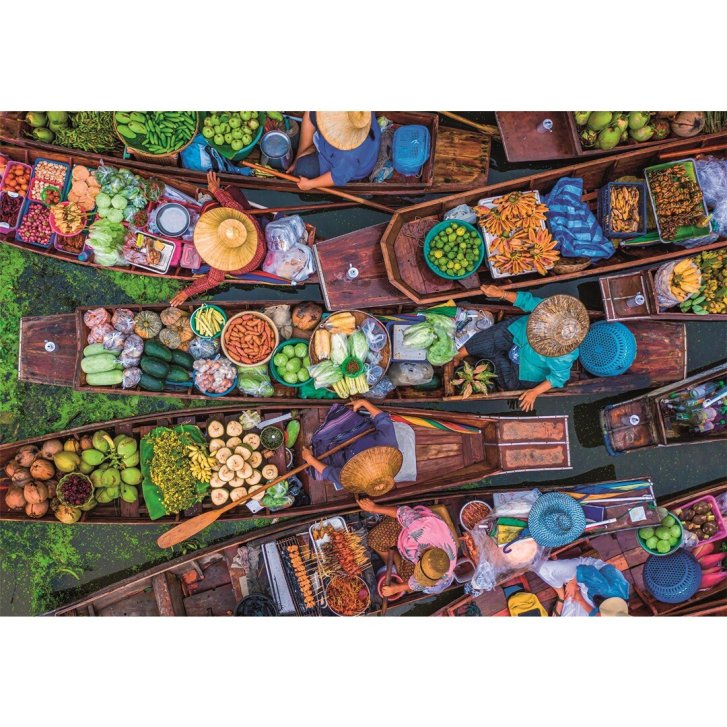 Puzzle 1000 - Thajský plávajúci trh