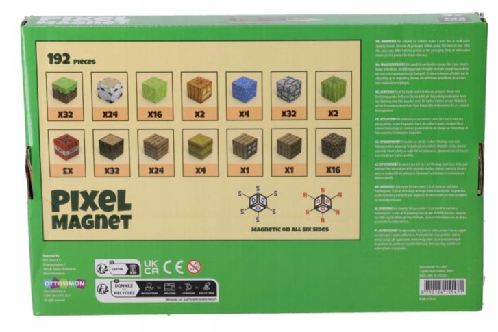 Pixel Magnet stavebnica - Magnetické kocky 192 ks