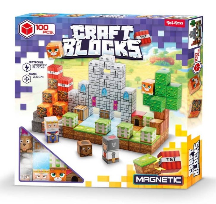 Craft Blocks - Magnetická stavebnica 100 ks