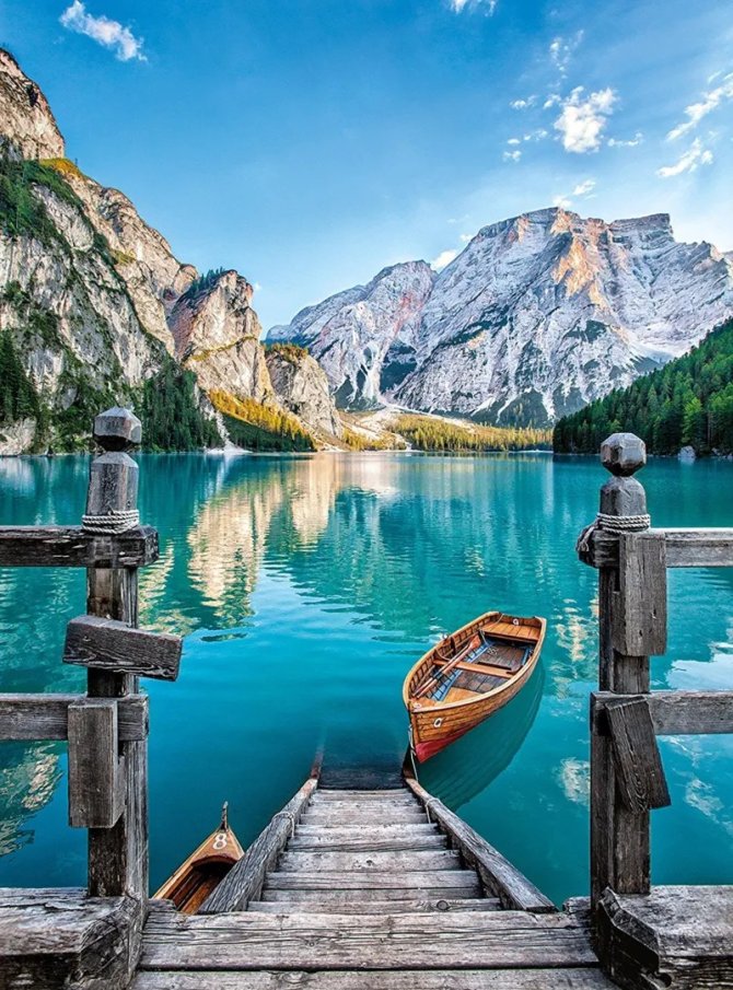 Puzzle 500 - Jazero Lago di Braies