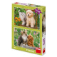 Puzzle 2x48 – Psík a mačička